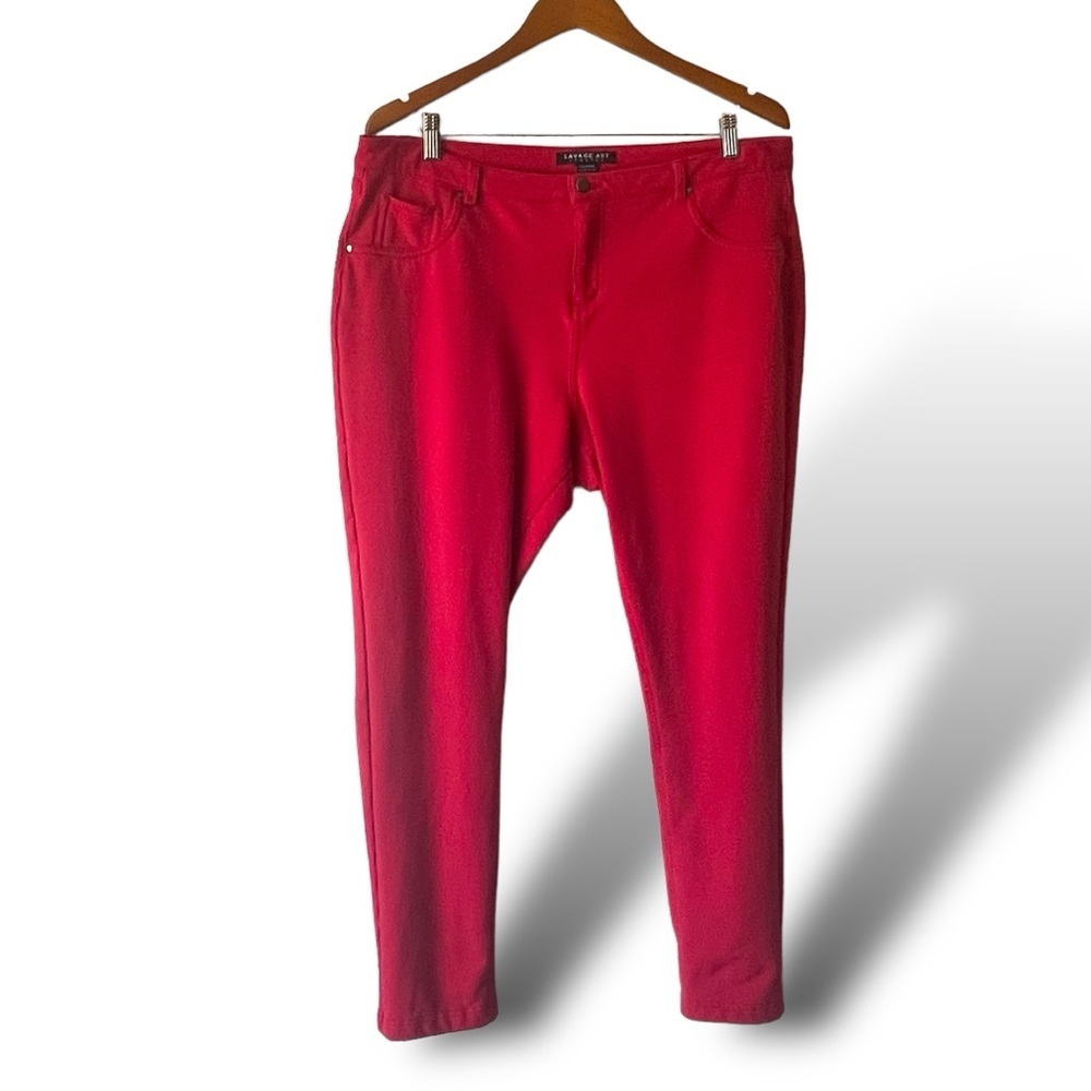 Women's Red Ankle Jeans Size 2XL Stretch 5-Pocket Design​